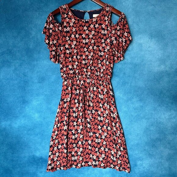 LOFT Dresses & Skirts - Loft Cold Shoulder Floral Dress, Size S